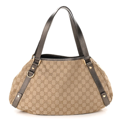 Gucci Monogram Medium Abbey Shoulder Bag Pewter 1 of 11
