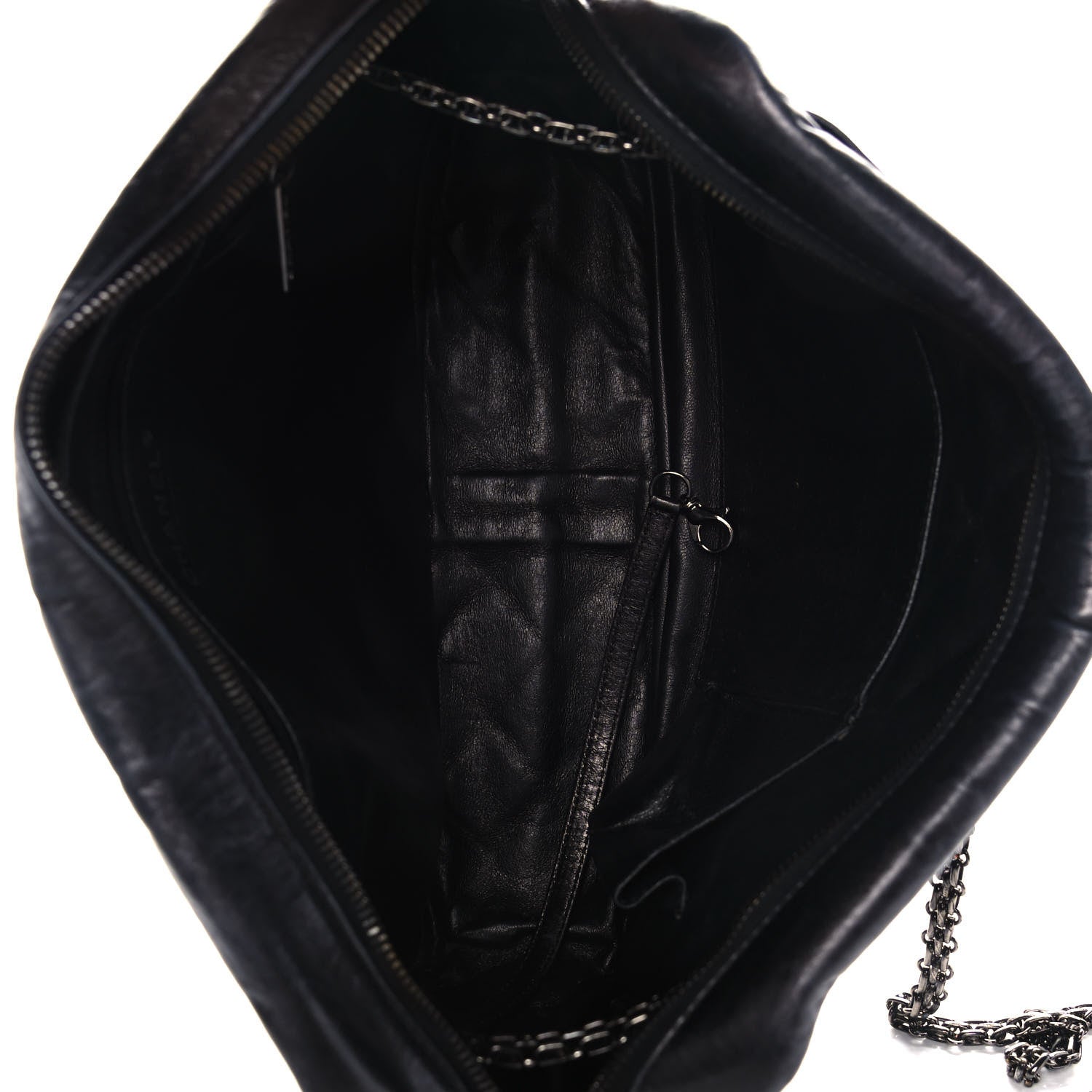 Chanel Metallic Aged Calfskin Quilted Large Reissue Camera Case Black 5 of 11