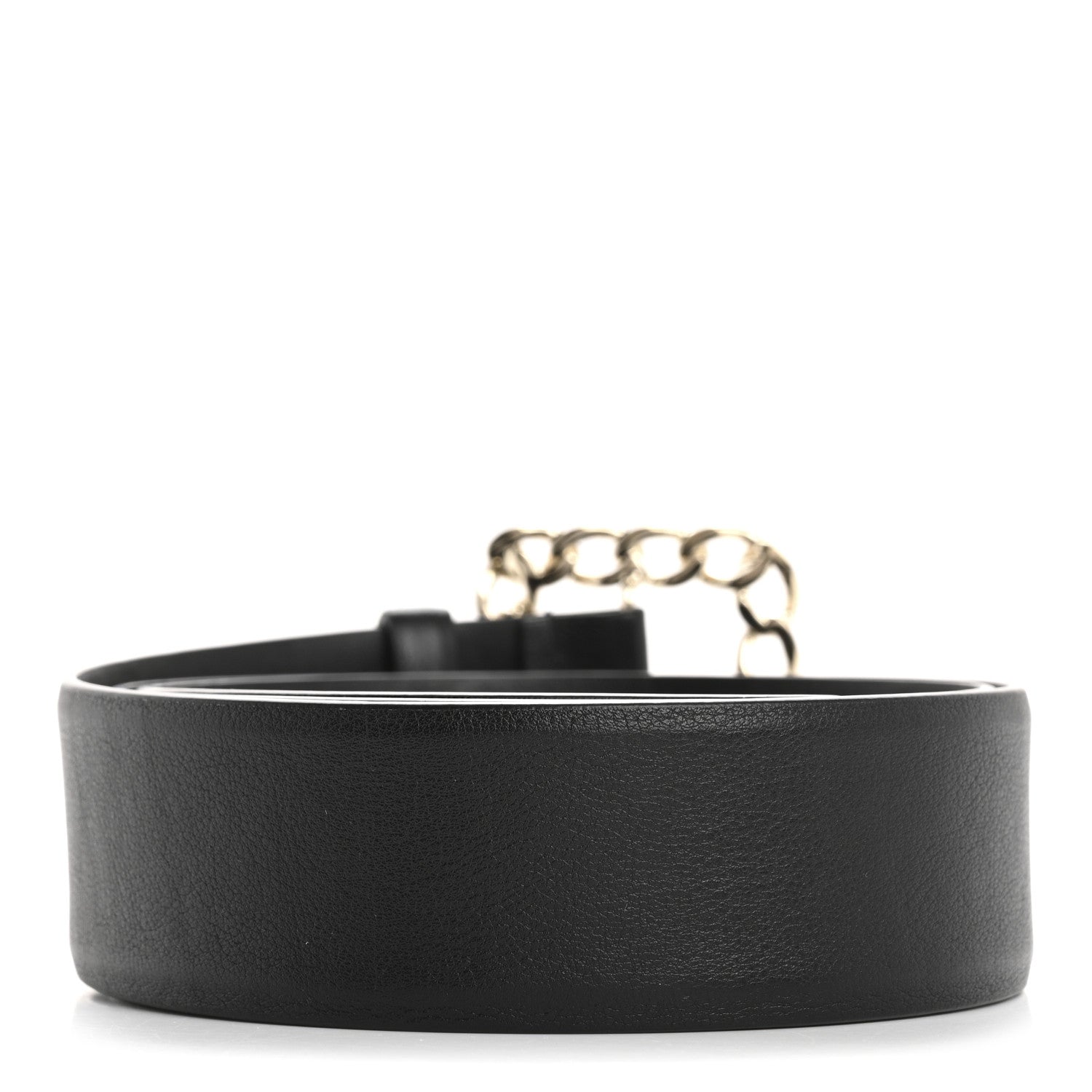 Chanel Calfskin Crystal CC Chain Belt 85 34 Black 2 of 8