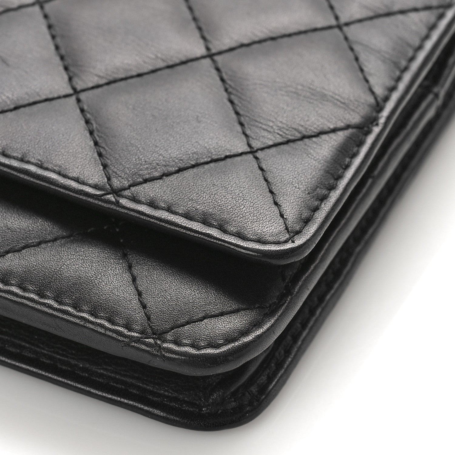 Chanel Calfskin Quilted Cambon Wallet on Chain WOC Black 9 of 10