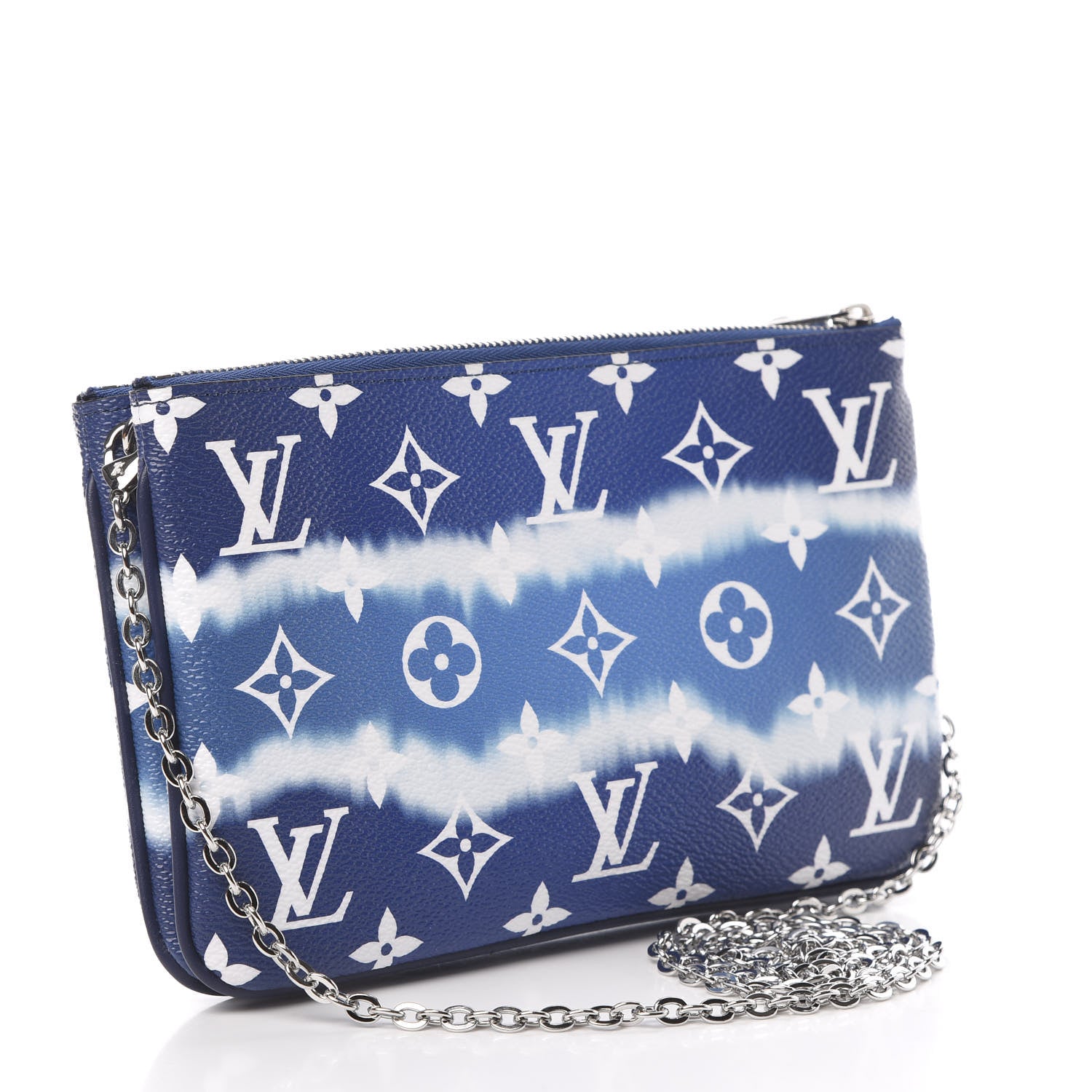Louis Vuitton Monogram Giant Escale Double Zip Pochette Blue 3 of 13
