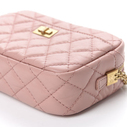 Chanel Aged Calfskin Quilted Mini Reissue Camera Case Pink 7 of 10