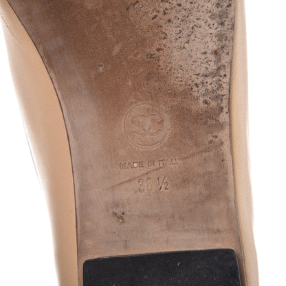 Chanel Lambskin CC Chain Loafers 38.5 Beige 8 of 13