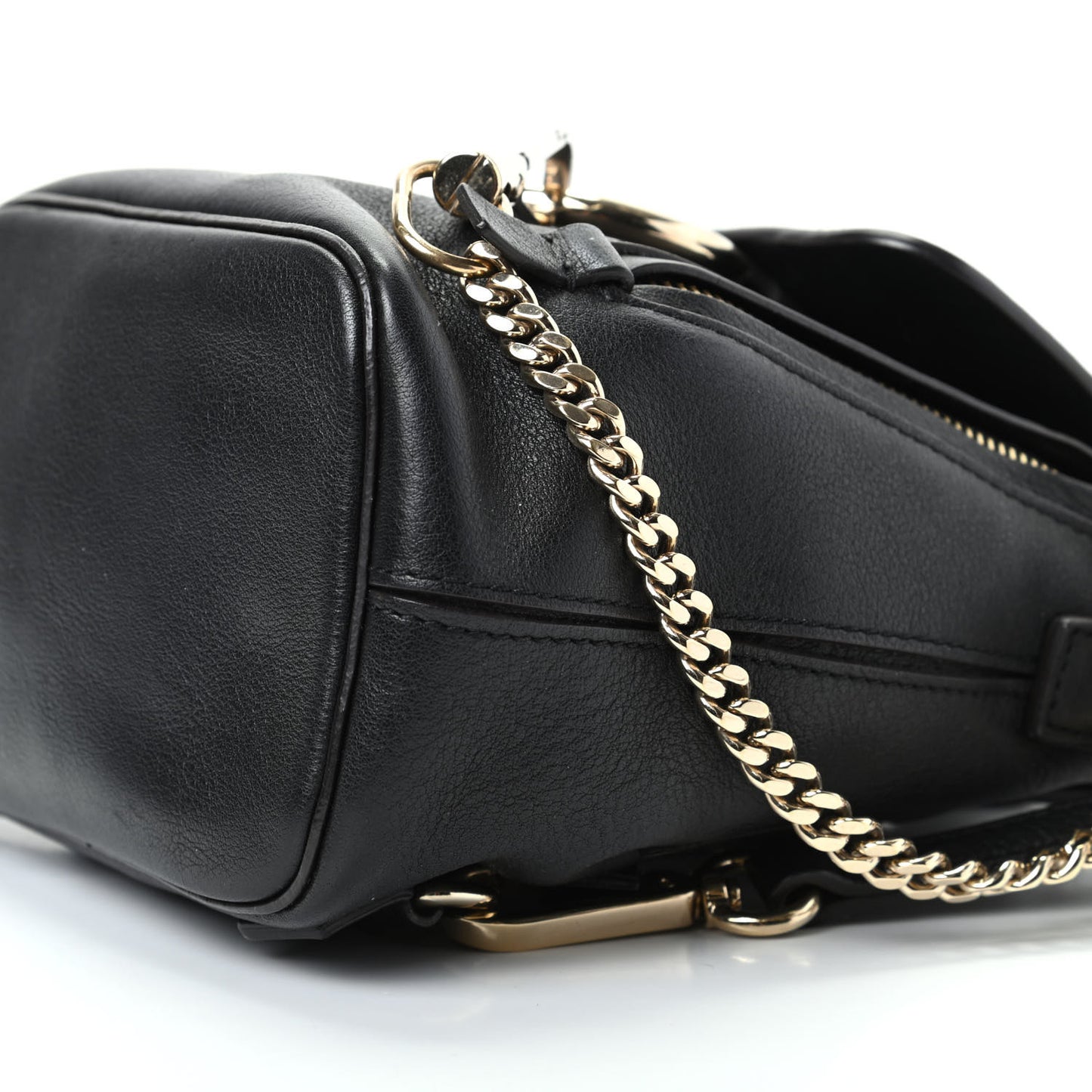 Suede Calfskin Mini Faye Backpack Black