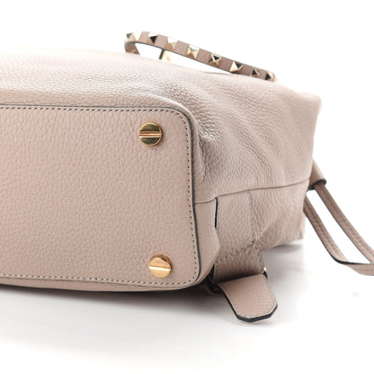 Valentino Garavani Pebbled Calfskin Rockstud Drawstring Backpack Poudre 6 of 9