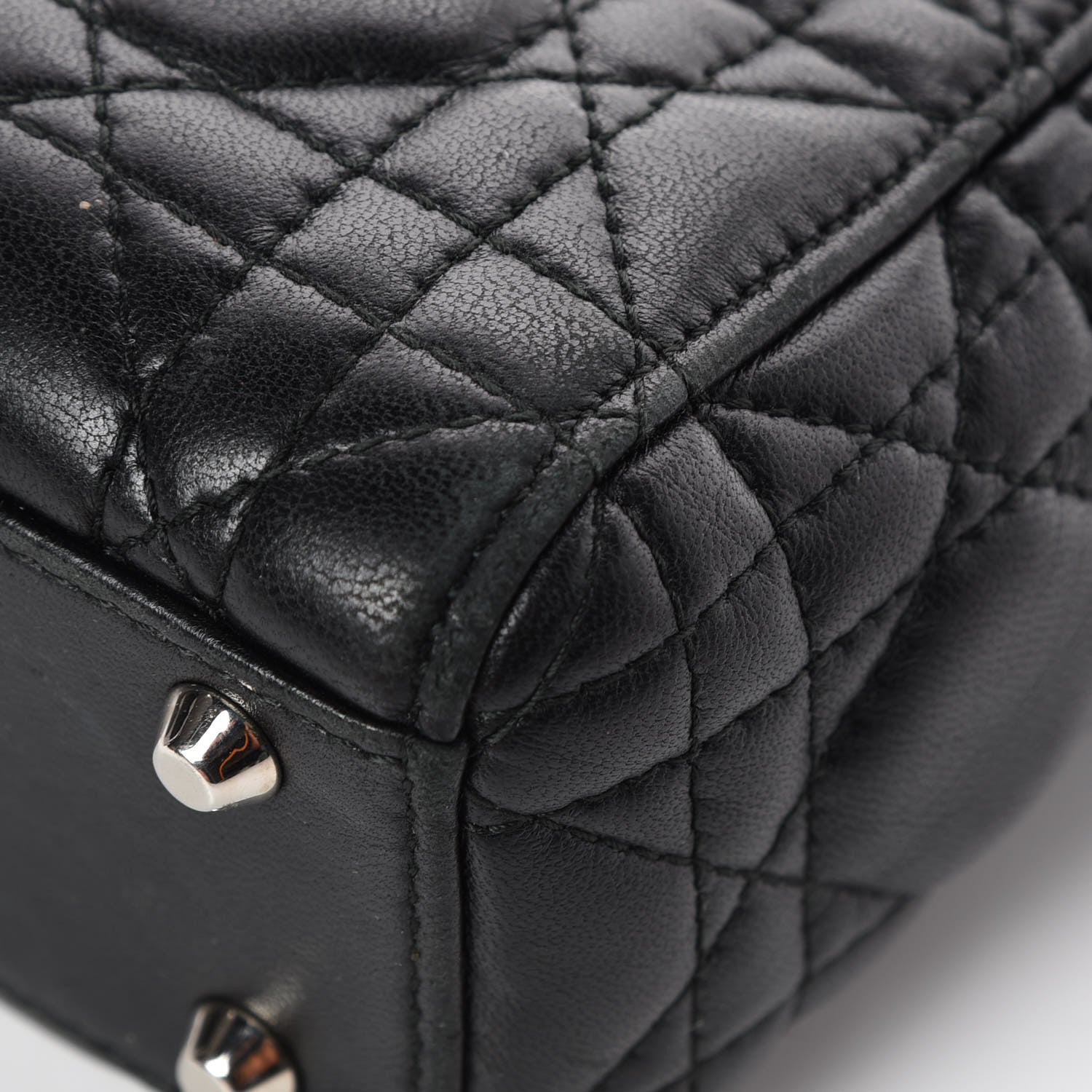 Christian Dior Lambskin Cannage Mini Lady Dior Black 13 of 14