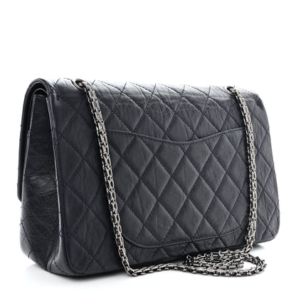 Chanel Aged Calfskin Quilted 2.55 Reissue 227 Flap Navy Blue 3 of 12