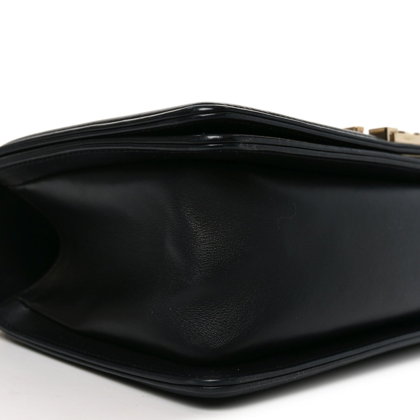 Lambskin Quilted Medium Boy Flap Black