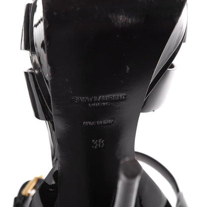 Saint Laurent Patent Tribute 105 Platform Sandals 38 Black 6 of 11