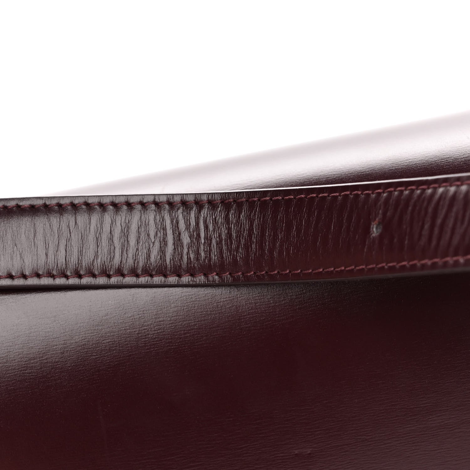 Celine Shiny Calfskin Medium Triomphe Burgundy 14 of 14