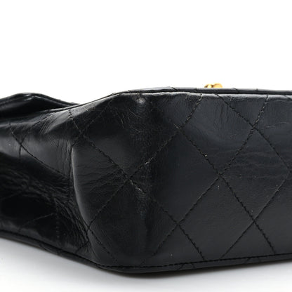 Chanel Lambskin Quilted Mini Square Flap Bag Black 8 of 9