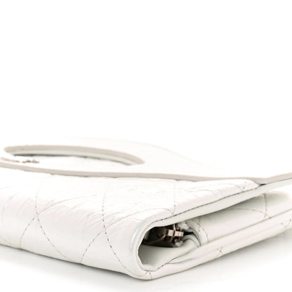 Chanel Iridescent Aged Calfskin Small 31 Pouch White 12 of 14