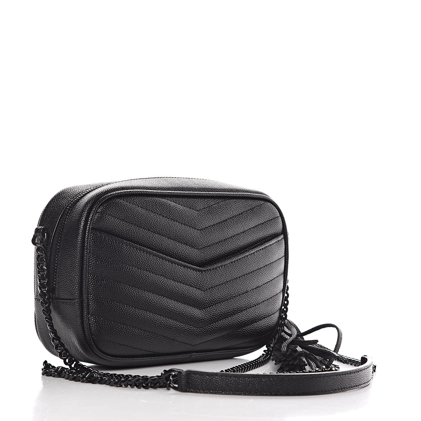 Grain De Poudre Matelasse Monogram Mini Lou Camera Bag Black