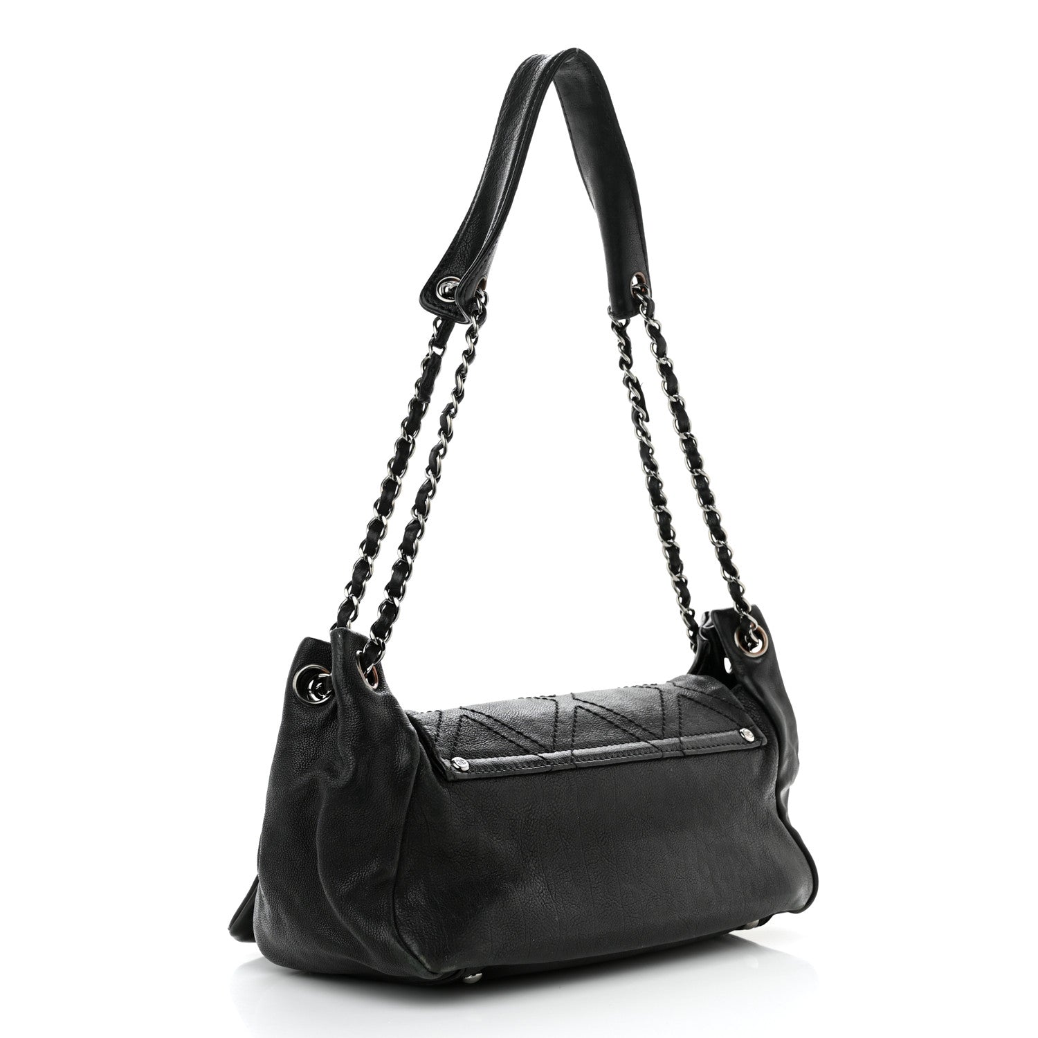 Chanel Calfskin Diamond Stitch Accordion Flap Black 2 of 21