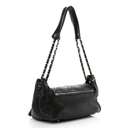 Chanel Calfskin Diamond Stitch Accordion Flap Black 2 of 21