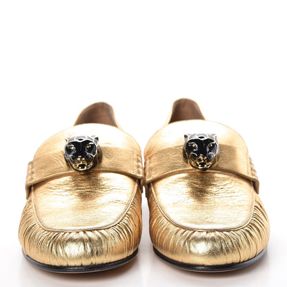 Valentino Garavani Metallic Nappa Panther Loafers 40 Deep Gold 2 of 8