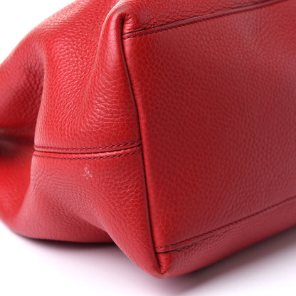 Gucci Pebbled Calfskin Medium Soho Chain Shoulder Bag Tabasco Red 10 of 14