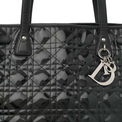 Christian Dior Patent Cannage Medium Panarea Tote Black 14 of 23