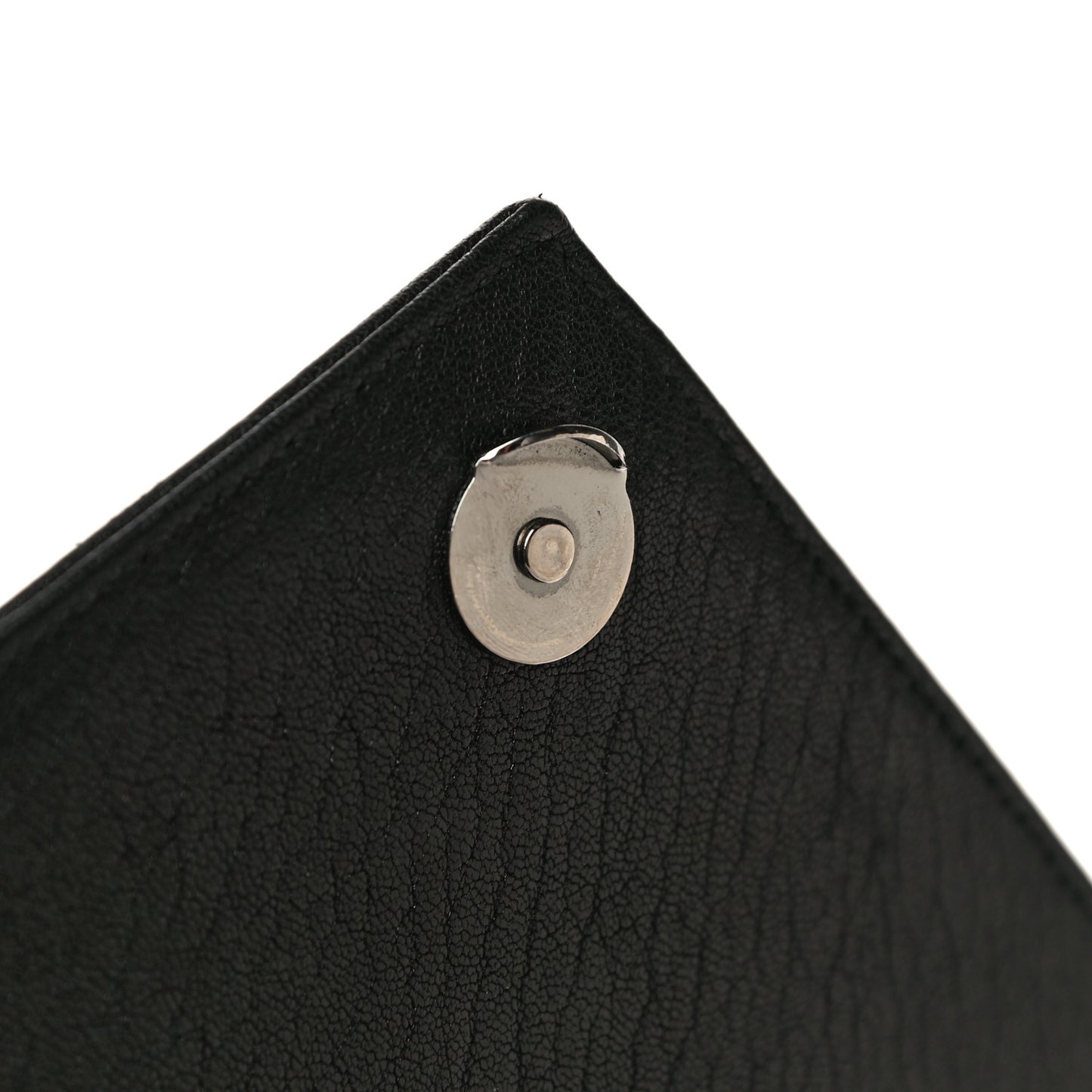 Sheepskin Matelasse Chevron Monogram Medium College Bag Black