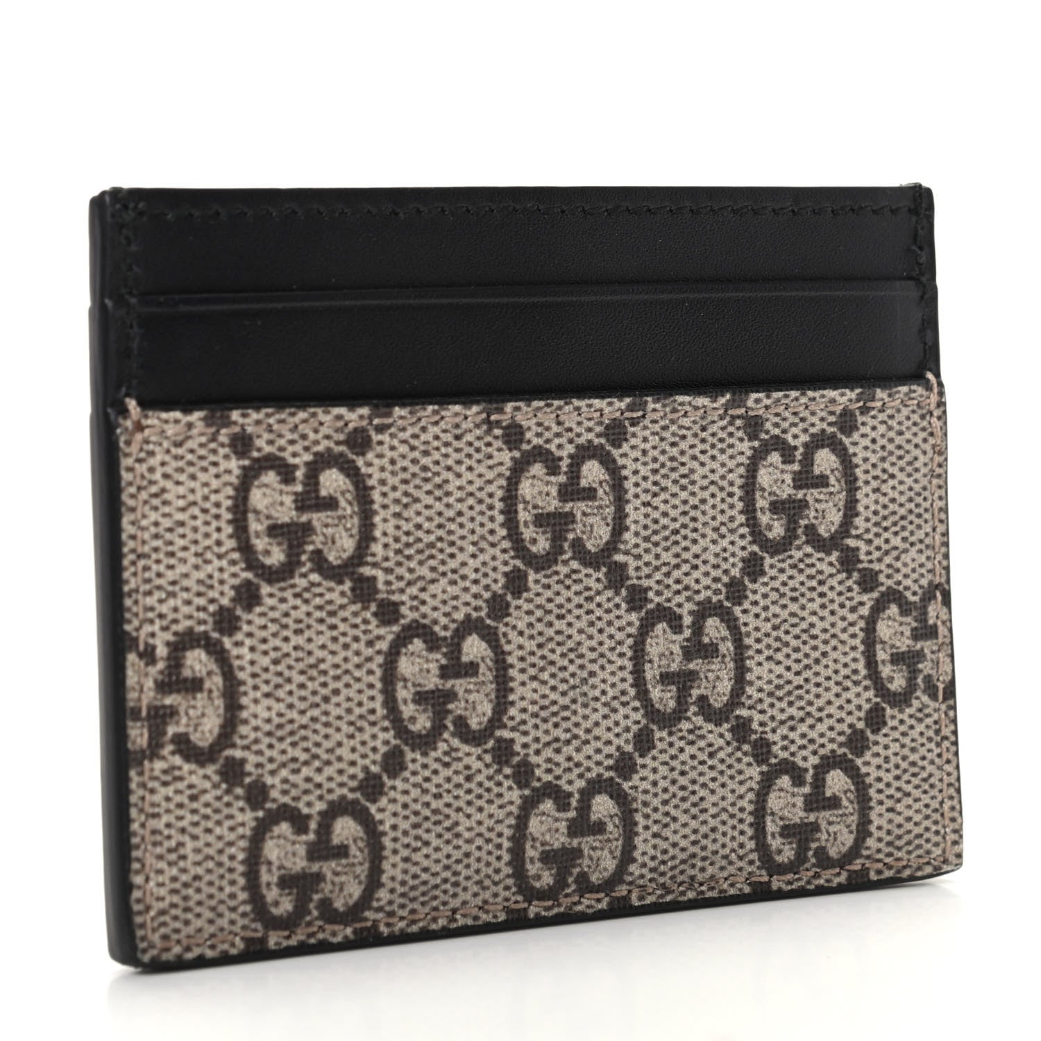 Gucci GG Supreme Monogram Kingsnake Card Holder Beige Black 3 of 7