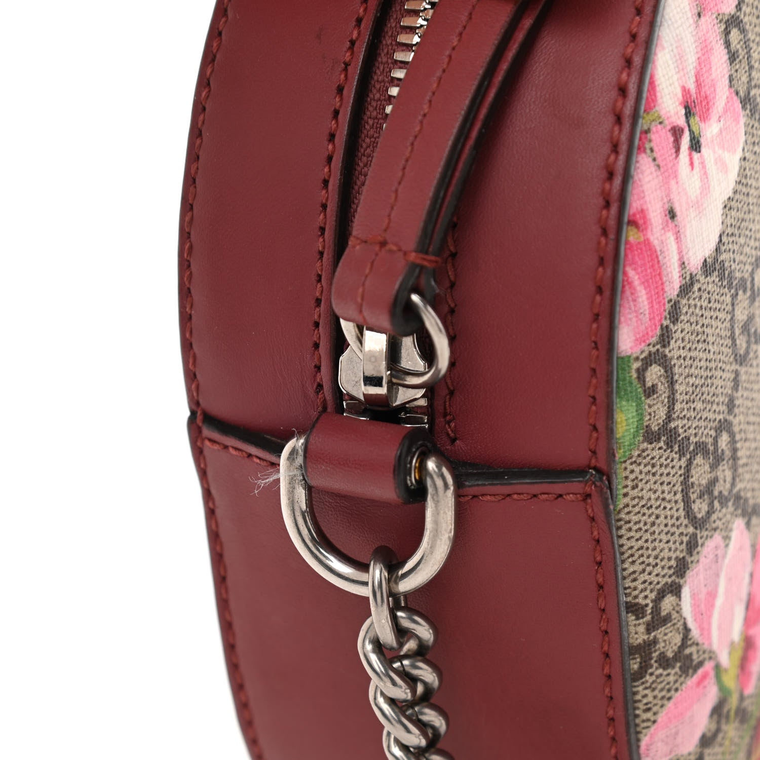 Gucci GG Supreme Monogram Blooms Mini Chain Shoulder Bag Beige Multicolor Dry Rose 9 of 9