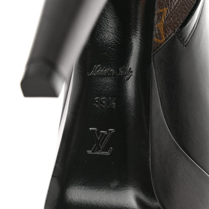 Louis Vuitton Calfskin Monogram Afterglow Platform Ankle Boots 39 Black 6 of 9