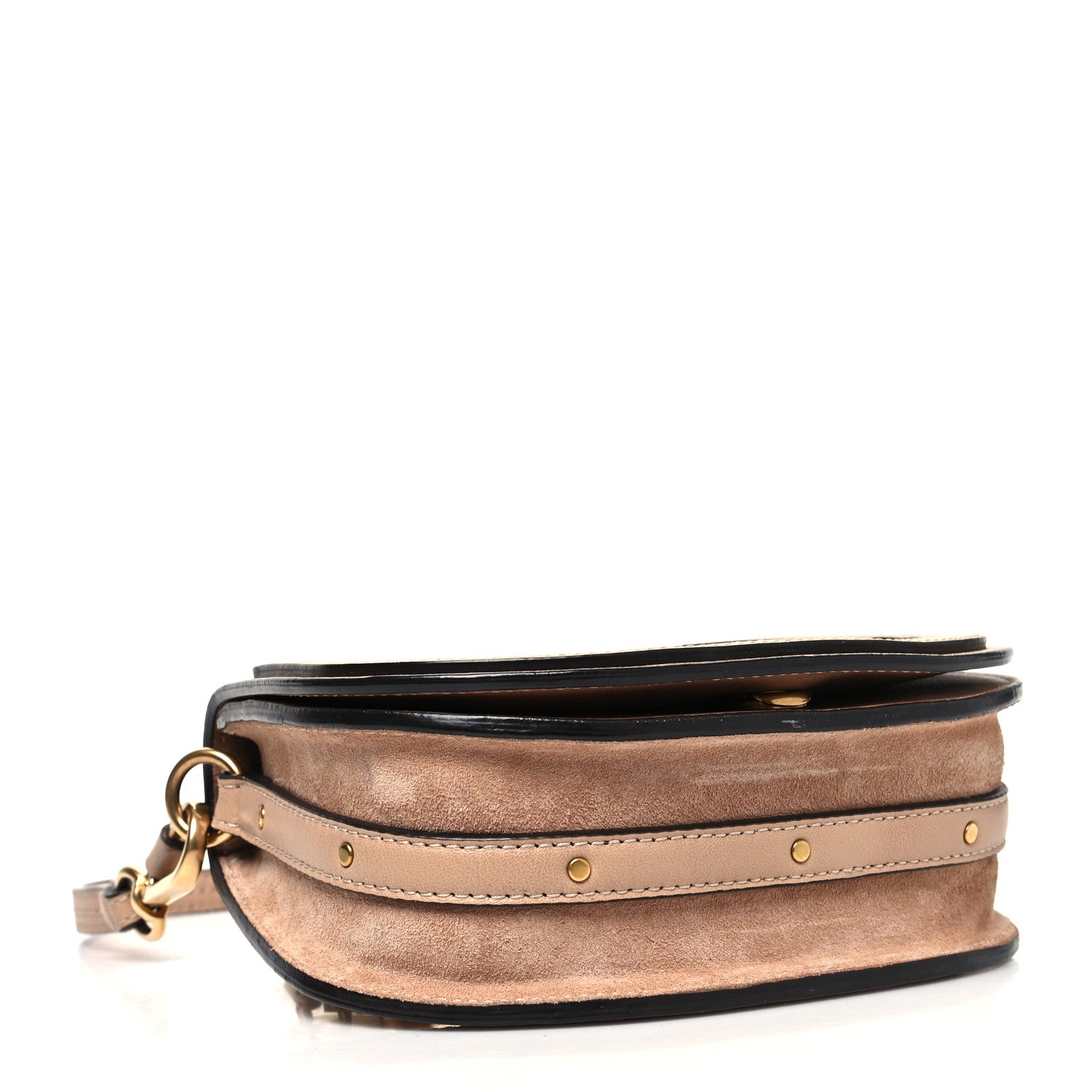 Chloe Calfskin Suede Small Nile Bracelet Bag Biscotti Beige 4 of 12