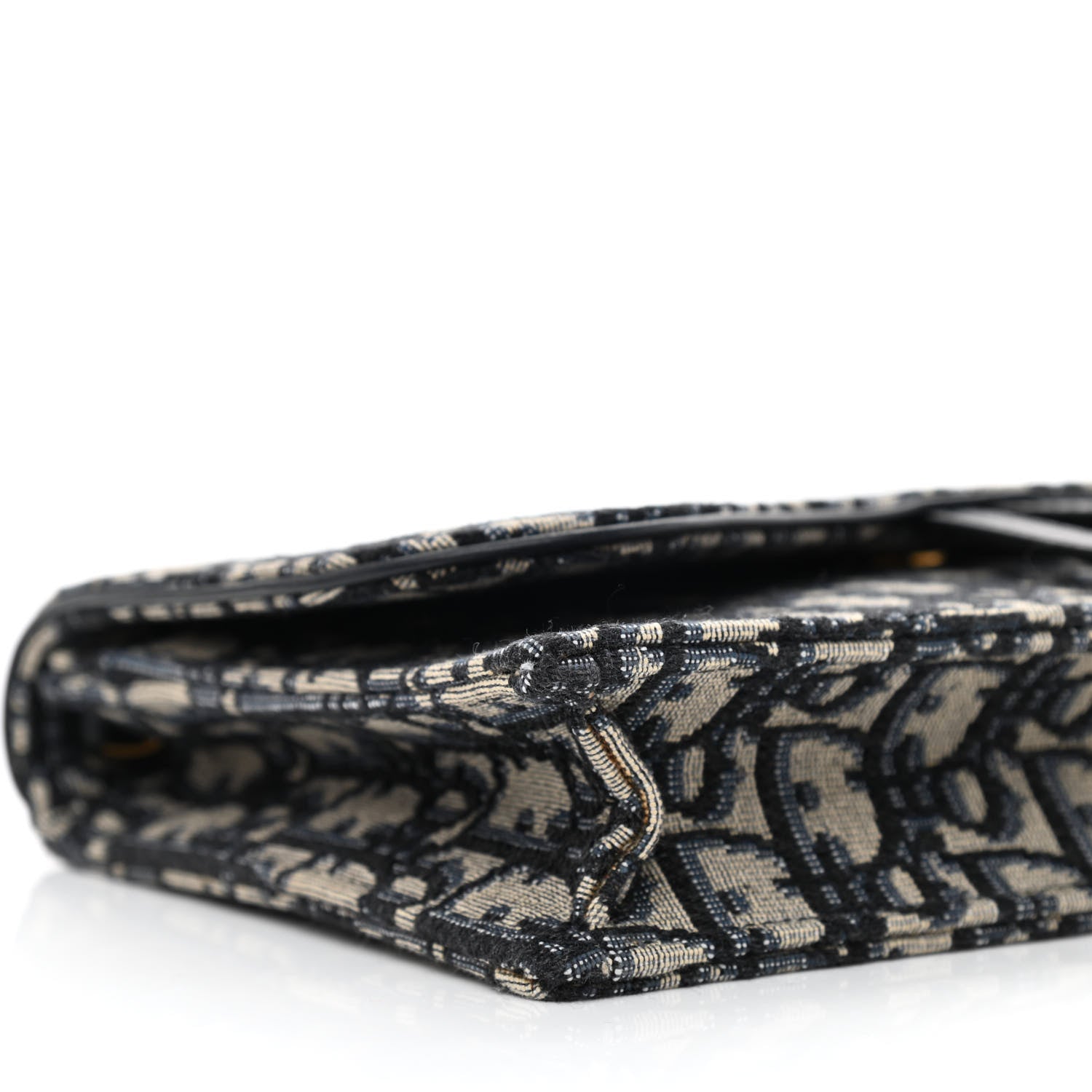 Christian Dior Oblique Saddle Chain Pouch Blue 9 of 10