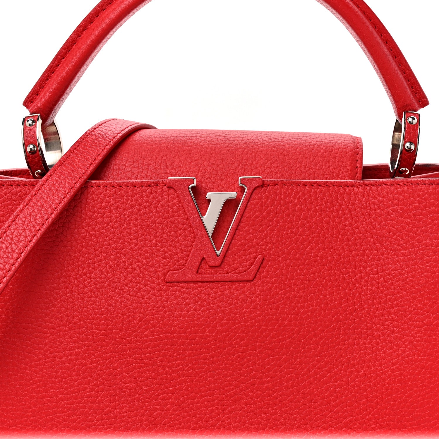 Louis Vuitton Taurillon Capucines PM Rubis 7 of 11