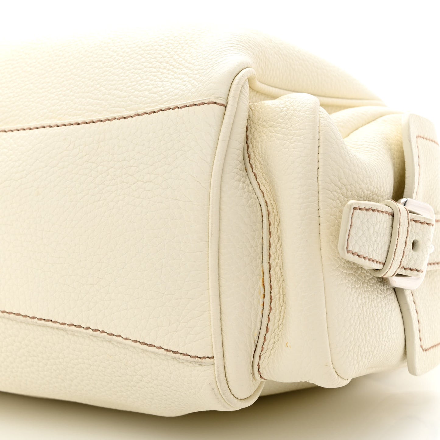 Vitello Daino Shoulder Bag White
