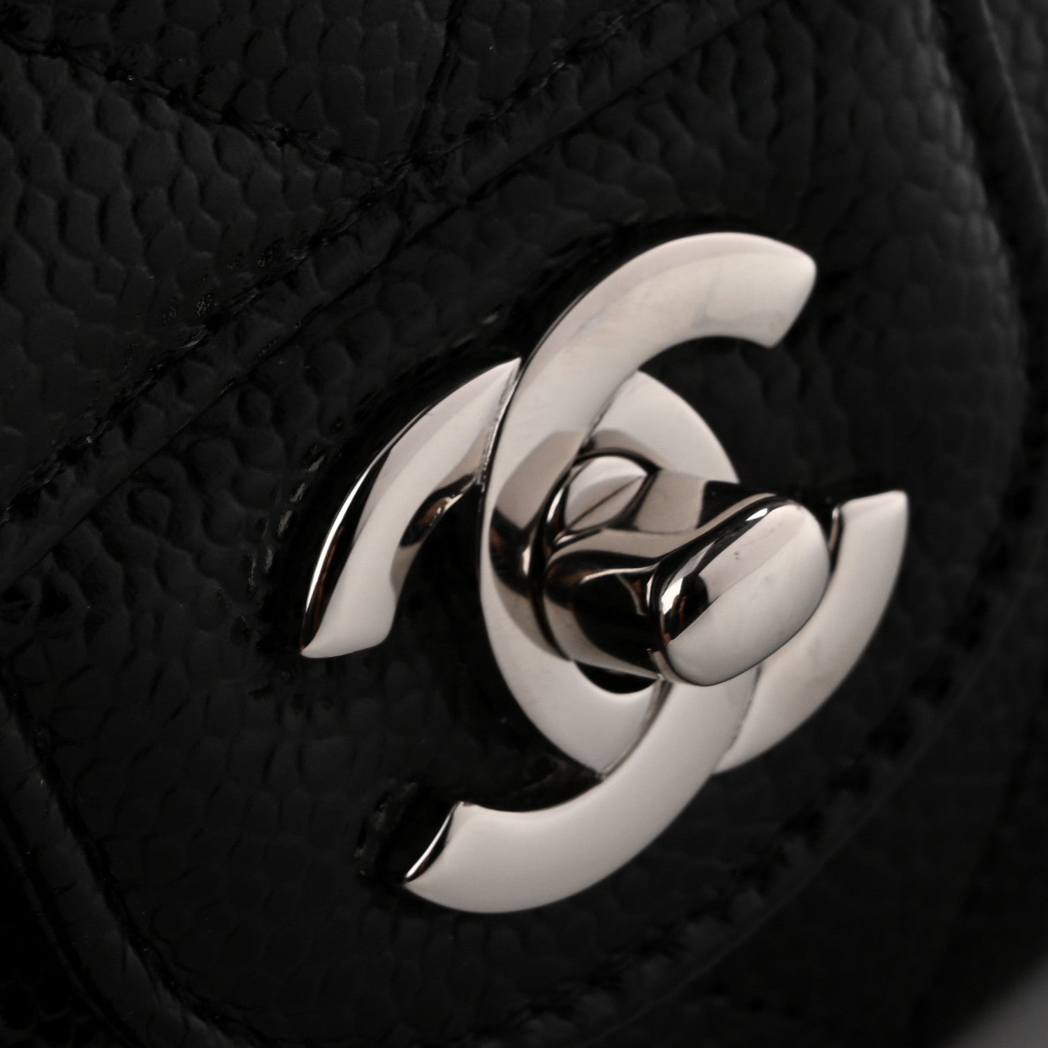Chanel Caviar Quilted Medium Double Flap Black 12 of 13