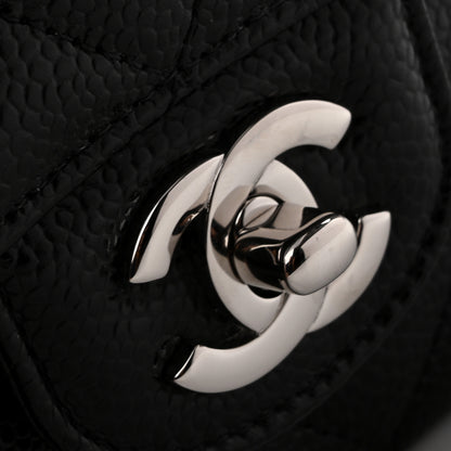 Chanel Caviar Quilted Medium Double Flap Black 12 of 13