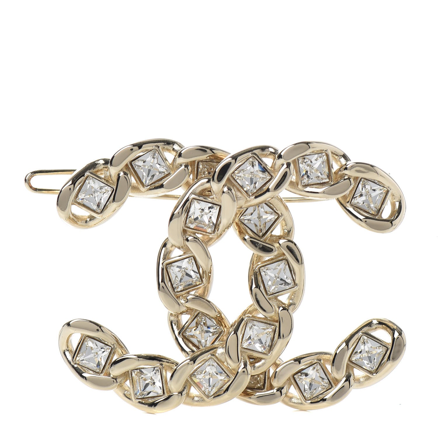 Chanel Chain Chanel Strass Brooch Gold 1 of 3