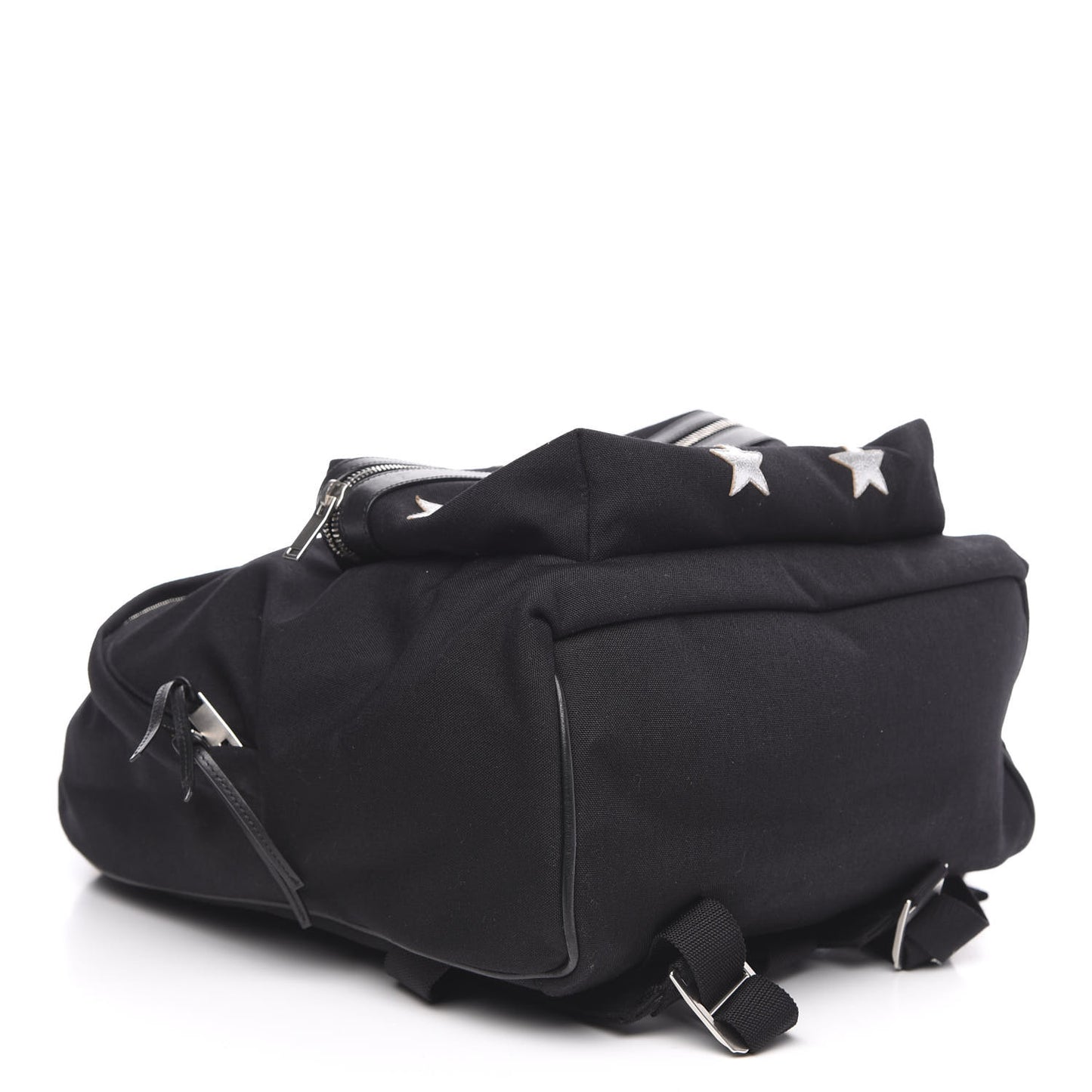 Canvas Stars Print Hunting Backpack Black Silver