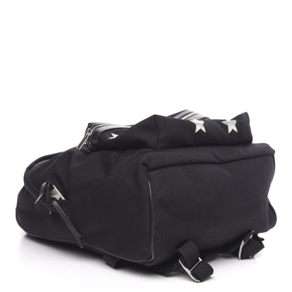 Saint Laurent Canvas Stars Print Hunting Backpack Black Silver 3 of 8