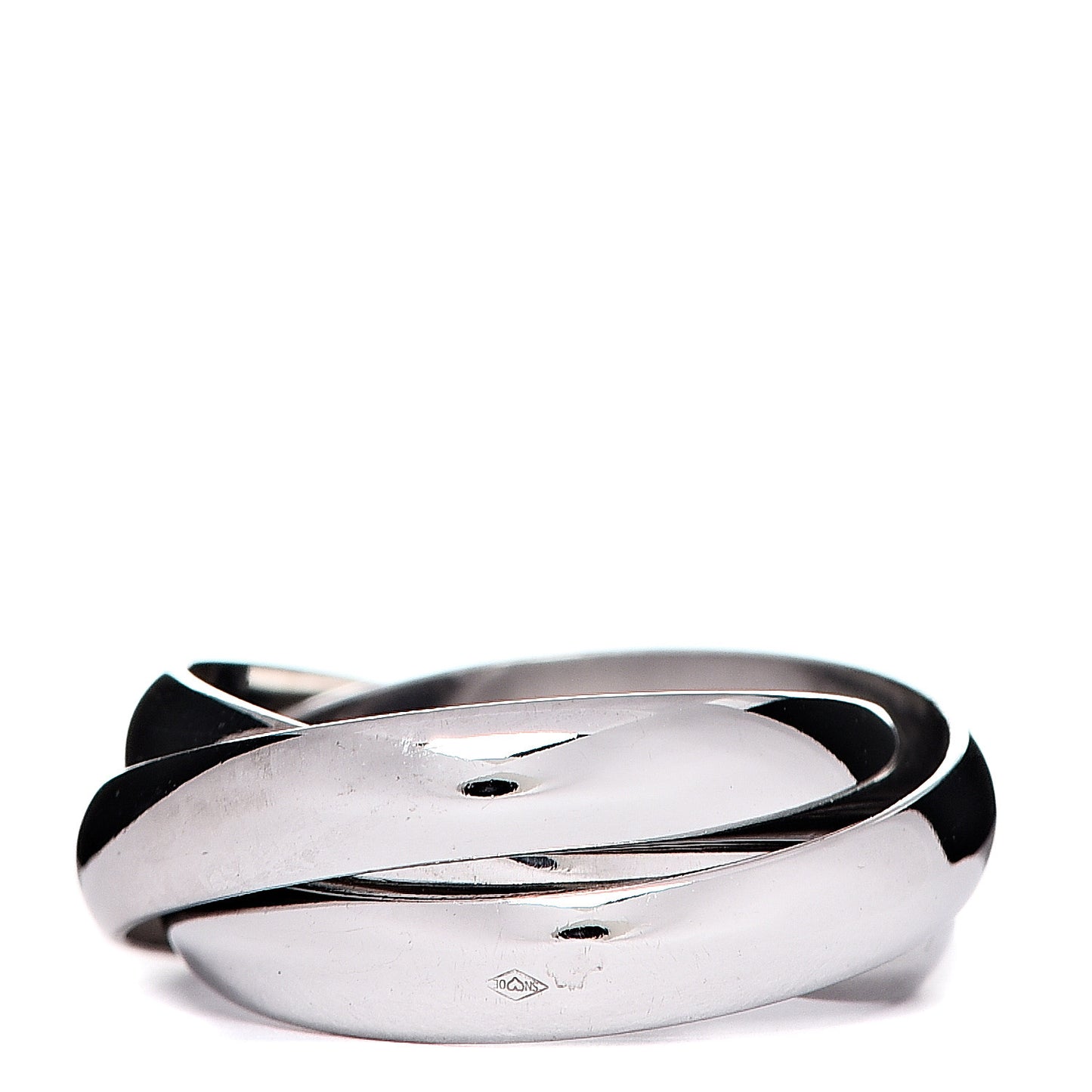 18K White Gold Classic Trinity Ring 50 5.25