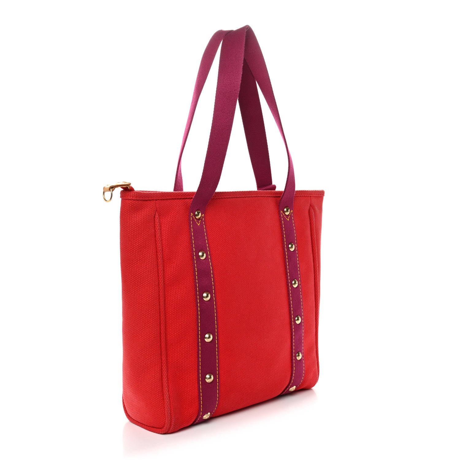 Louis Vuitton Toile Antigua Cabas MM Red Pink 3 of 10