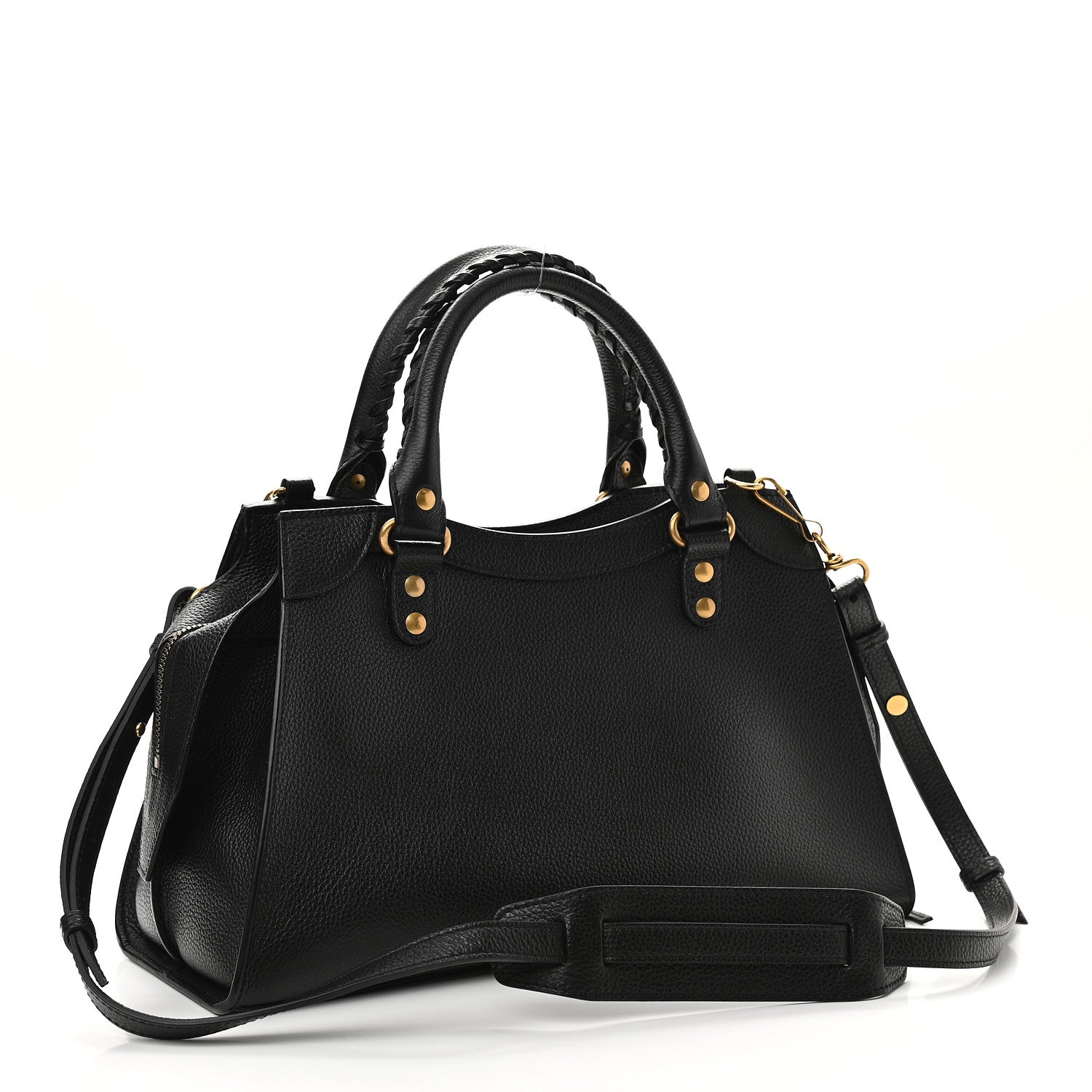 Balenciaga Grained Calfskin Neo Classic Gold Hardware S City Black 3 of 9