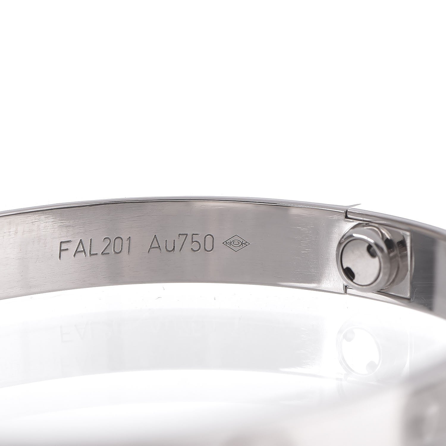 Cartier 18K White Gold LOVE Bracelet 16 6 of 7