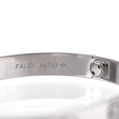 Cartier 18K White Gold LOVE Bracelet 16 6 of 7