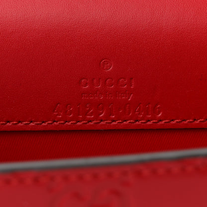 Gucci Guccissima Mini Cherry Chain Bag Hibiscus Red 6 of 8