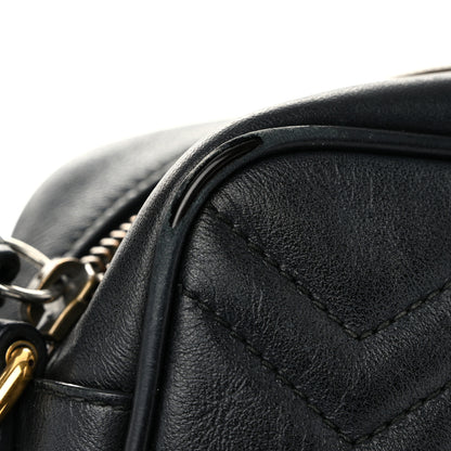 Gucci Calfskin Matelasse Mini GG Marmont Chain Shoulder Bag Black 12 of 12