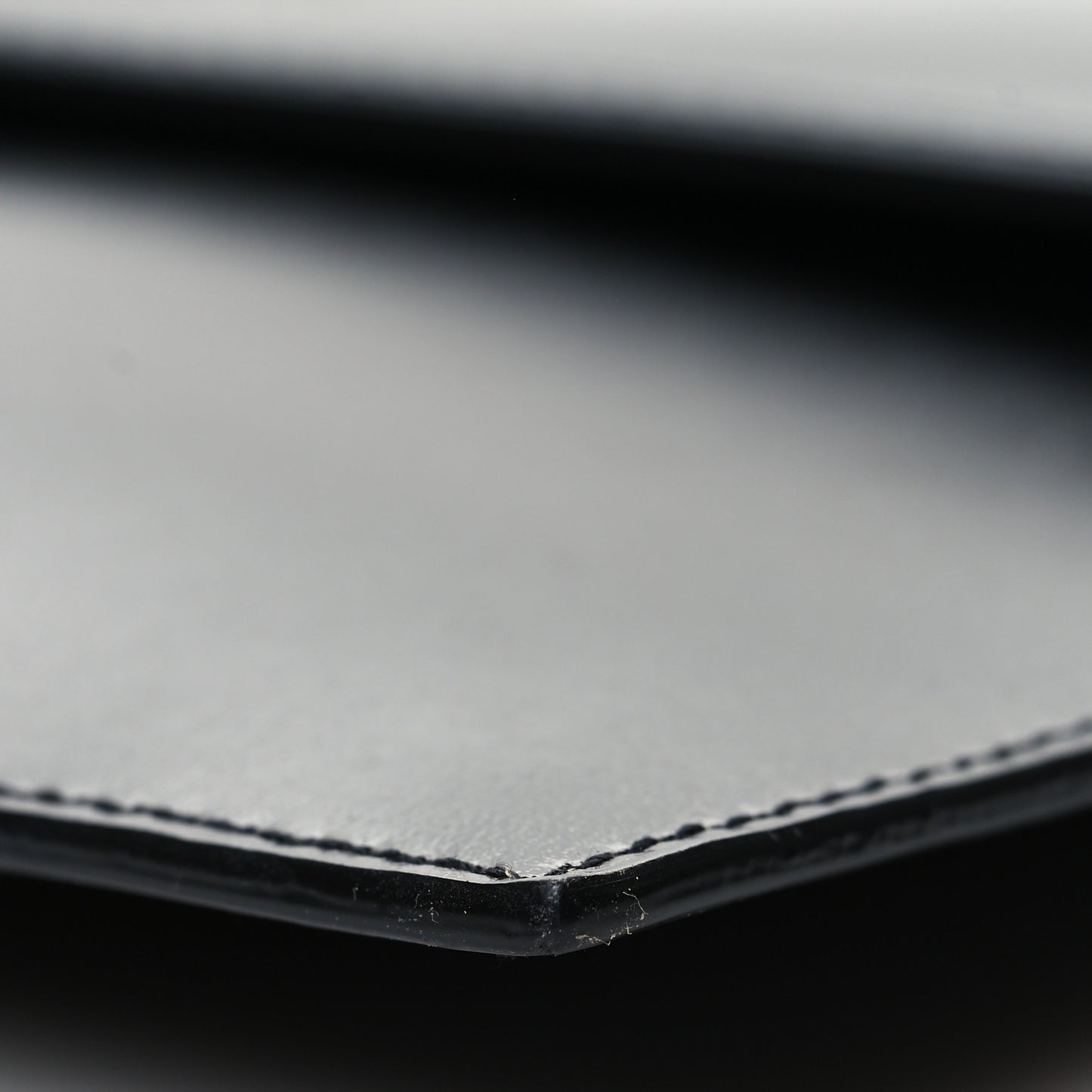 Smooth Shiny Calfskin Monogram Uptown Pouch Black