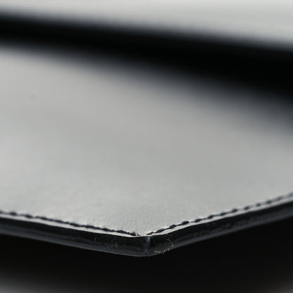 Saint Laurent Smooth Shiny Calfskin Monogram Uptown Pouch Black 10 of 11