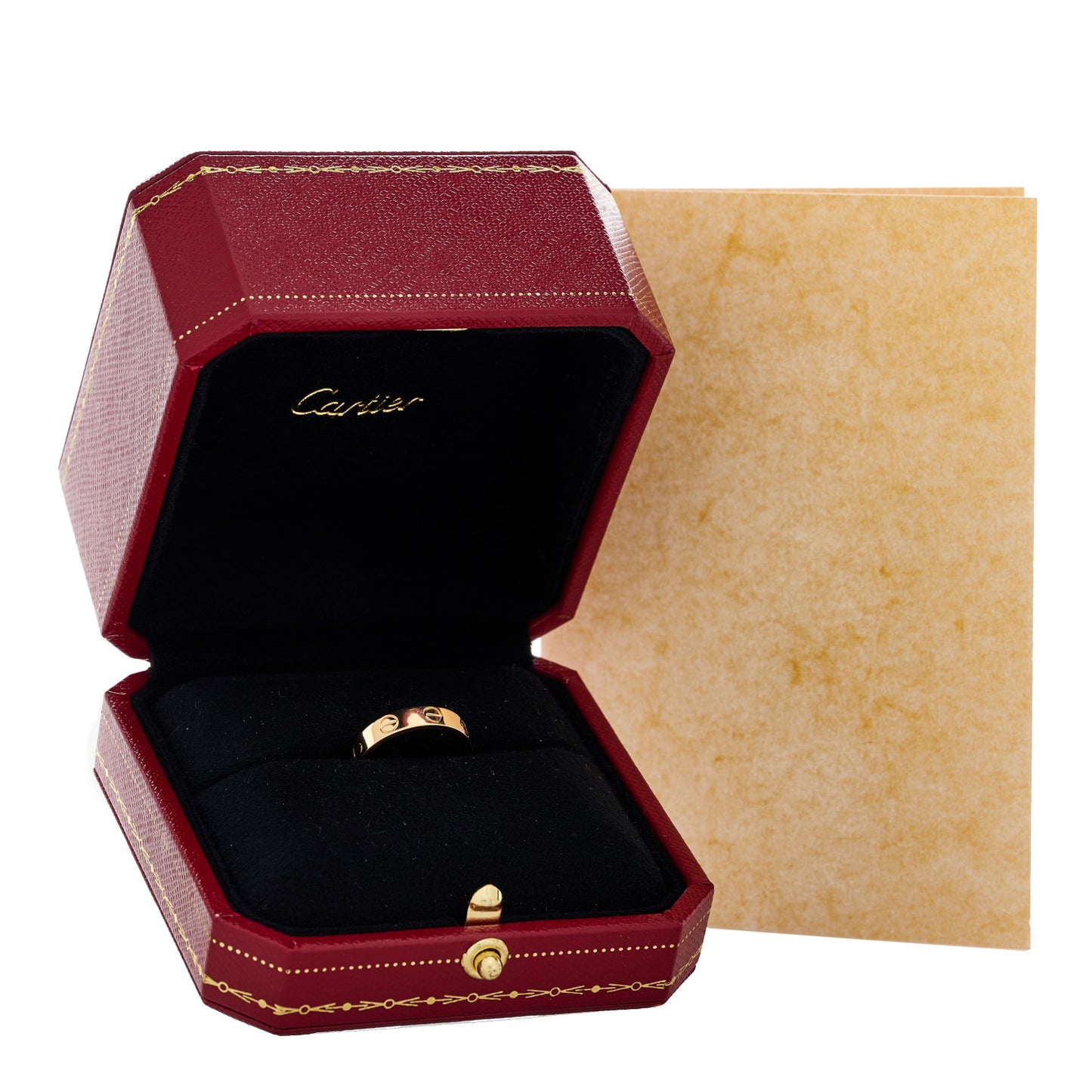 18K Yellow Gold 3.5mm LOVE Wedding Band Ring 47 4