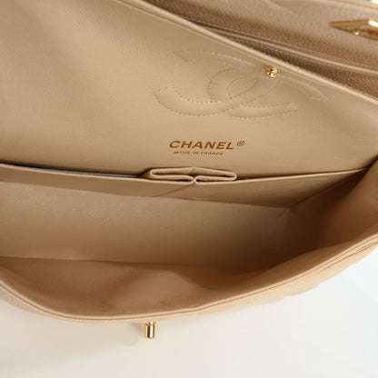 Chanel Caviar Quilted Medium Double Flap Beige Clair 8 of 8