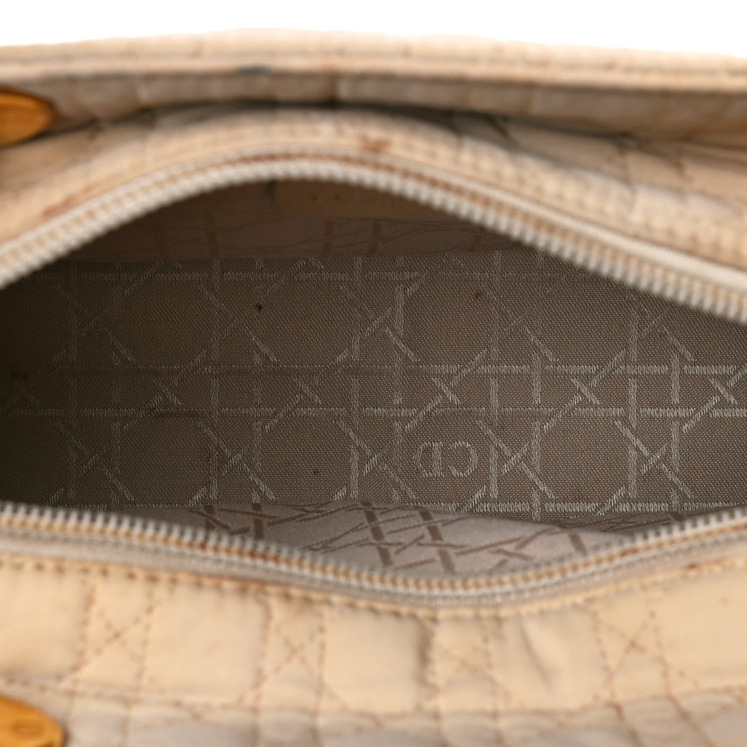 Christian Dior Nylon Cannage Medium Lady Dior Beige 7 of 7