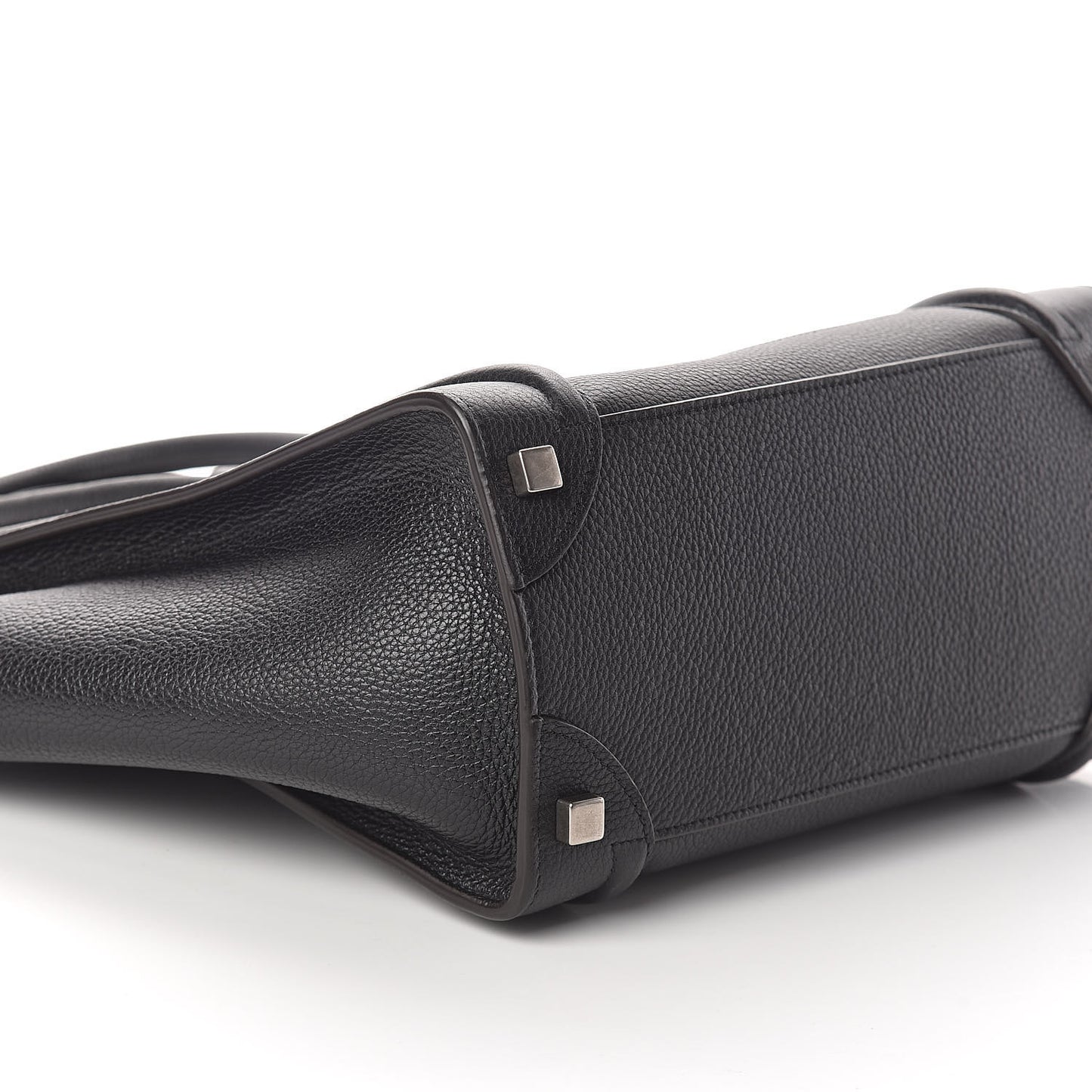 Drummed Calfskin Micro Luggage Black