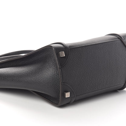 Celine Drummed Calfskin Micro Luggage Black 8 of 9