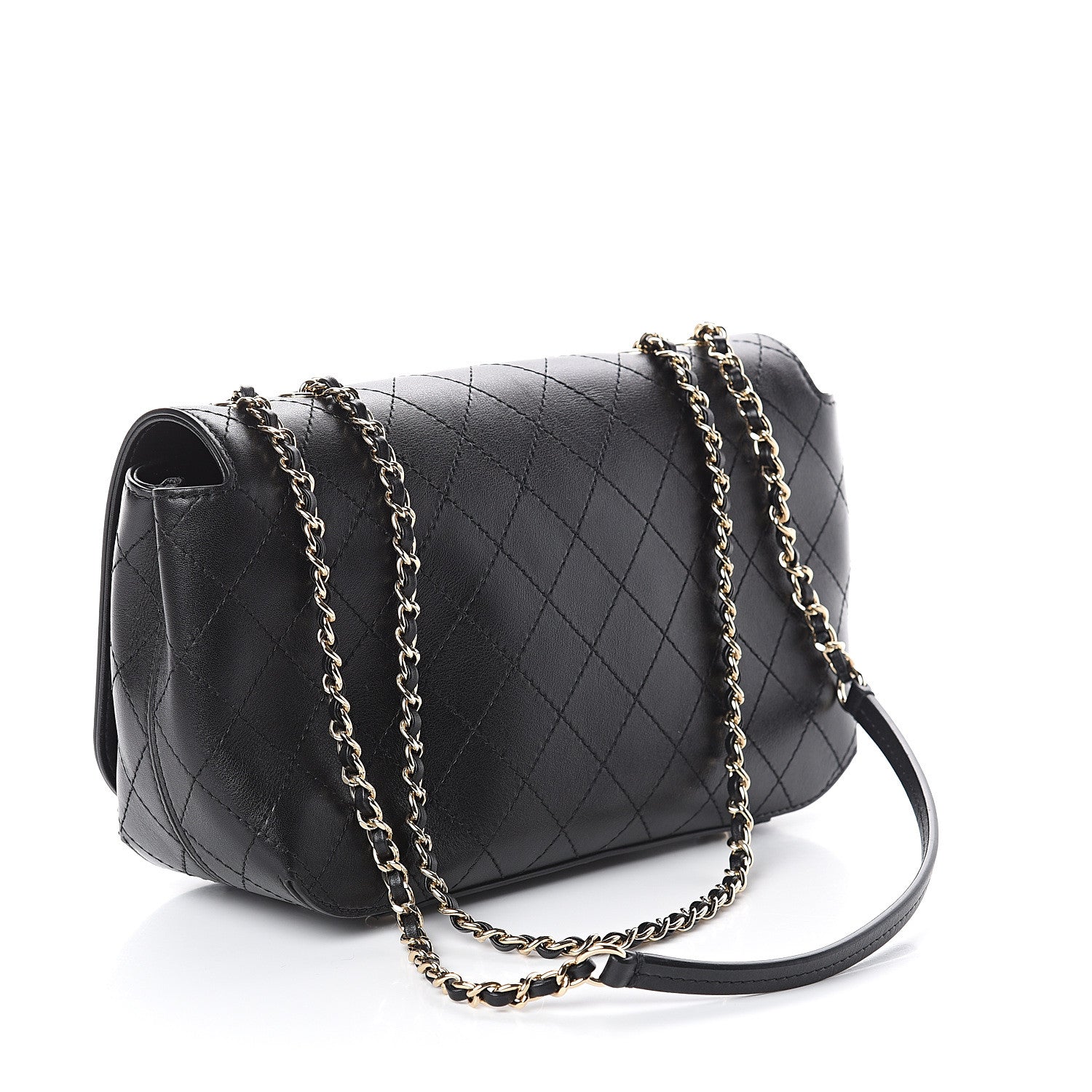 Chanel Calfskin Stitched CC Case Flap Bag Black 2 of 9